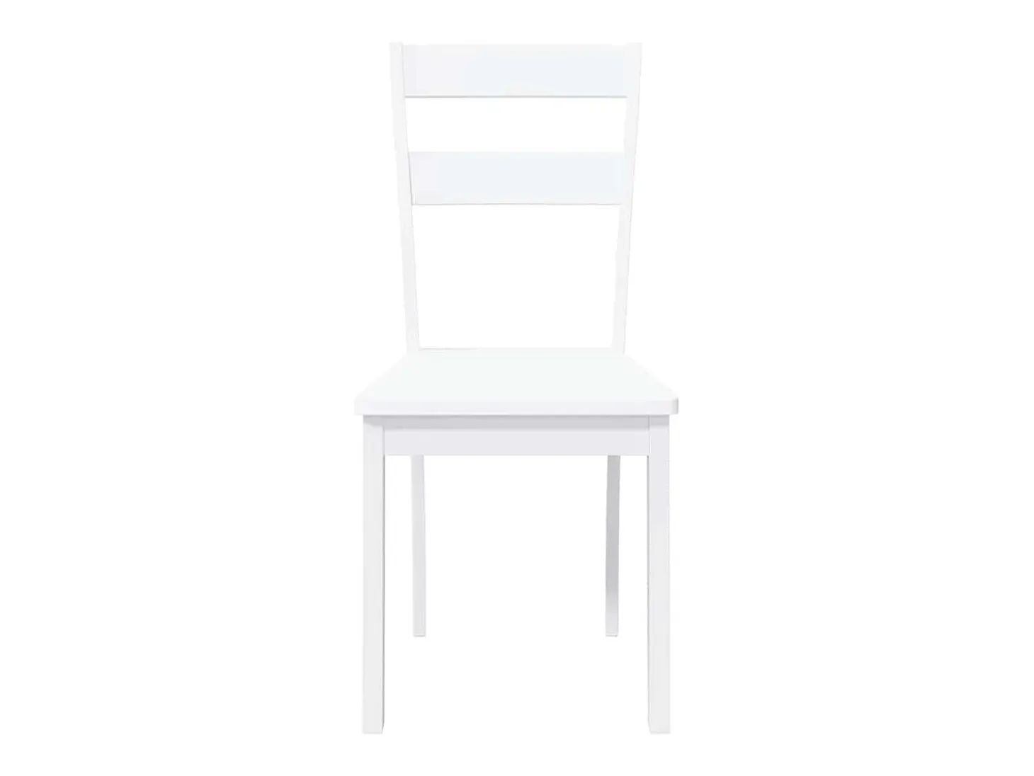 Sillas de comedor 2 unidades madera maciza de caucho blanco