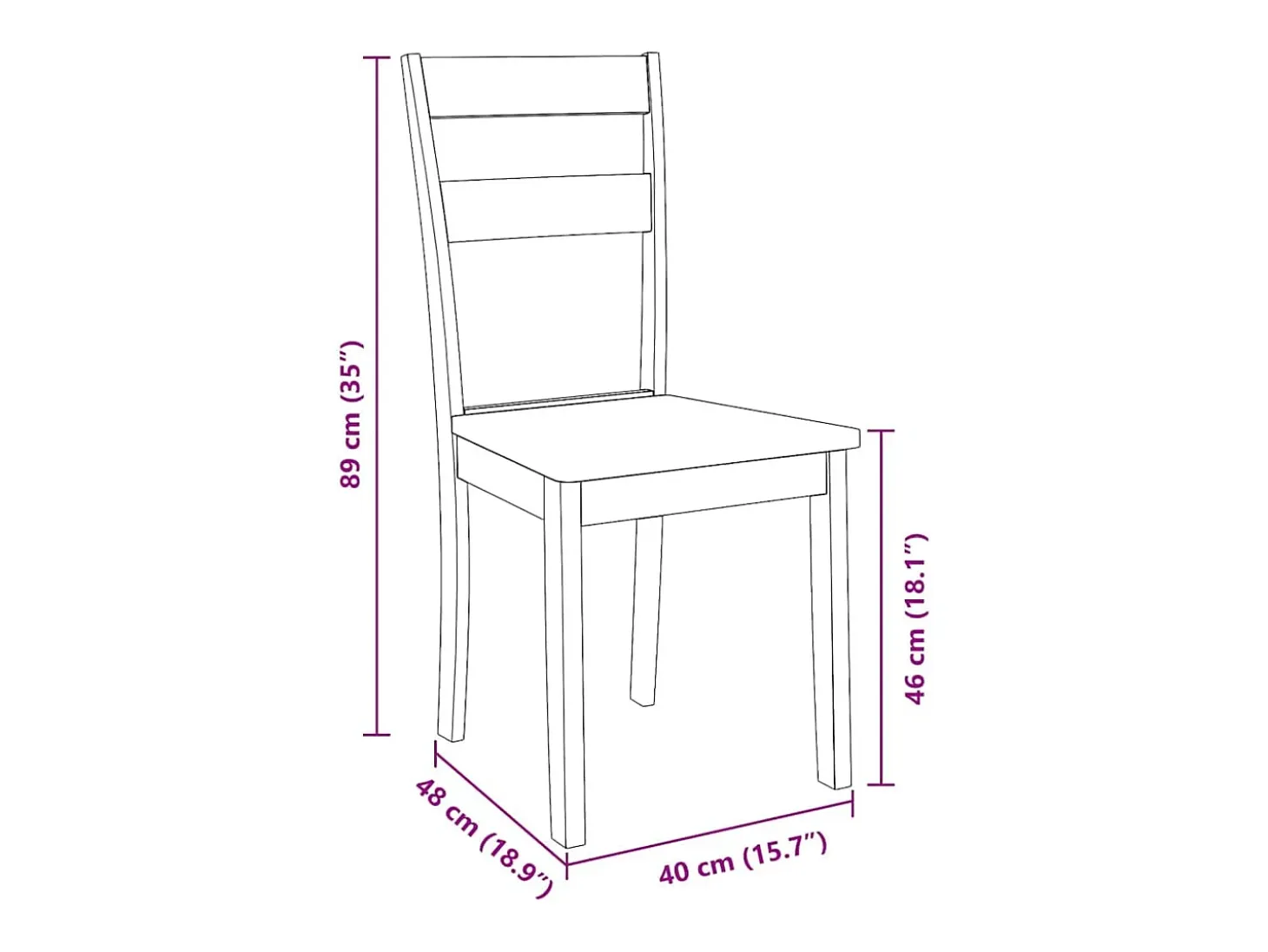 Sillas de comedor 2 unidades madera maciza de caucho blanco