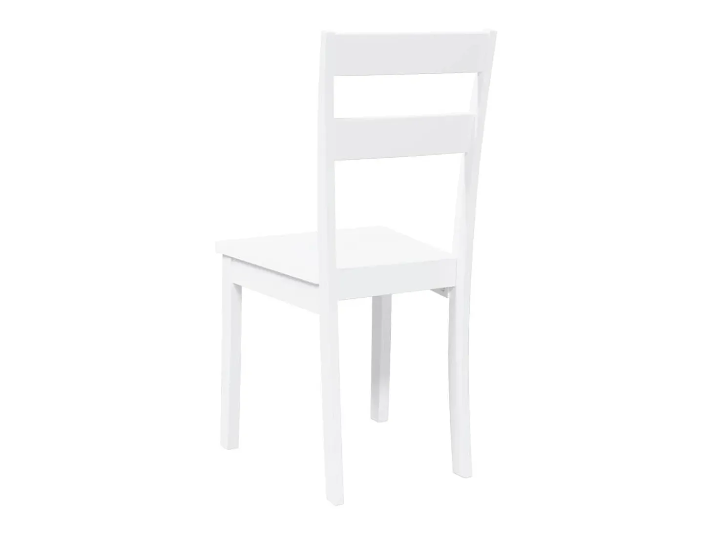Sillas de comedor 2 unidades madera maciza de caucho blanco