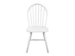 Sillas de comedor 4 unidades madera maciza de caucho blanco