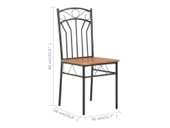 Sillas de comedor 4 unidades MDF marrón