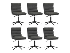 Sillas de comedor 6 unidades cuero sintético negro