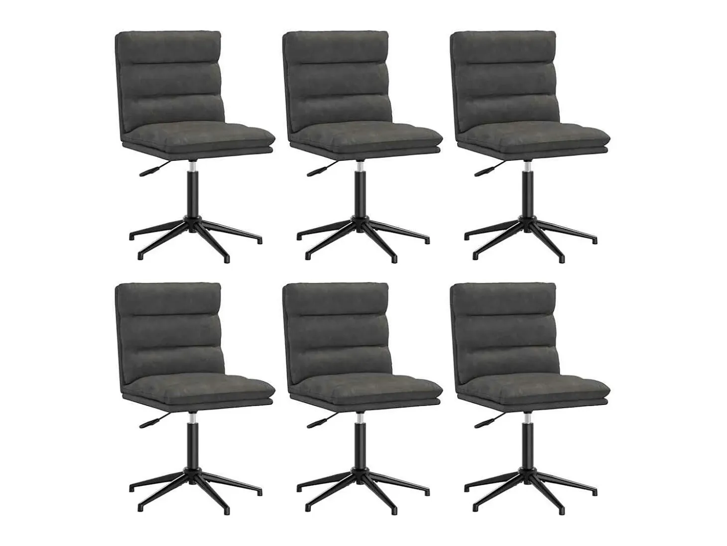 Sillas de comedor 6 unidades cuero sintético negro