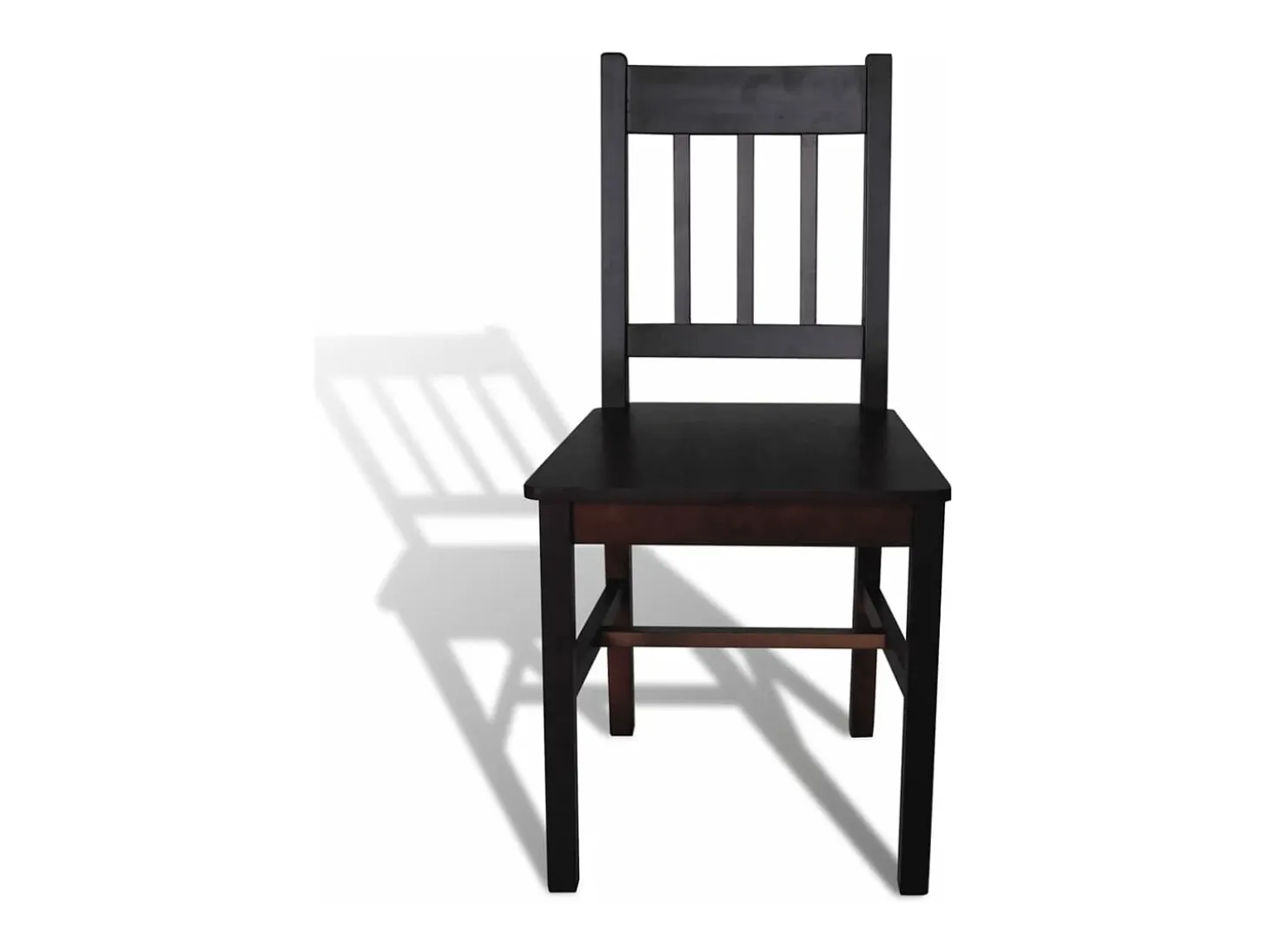 Sillas de comedor 2 unidades madera de pino marrón oscuro