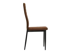 Sillas de comedor 6 unidades tela marrón