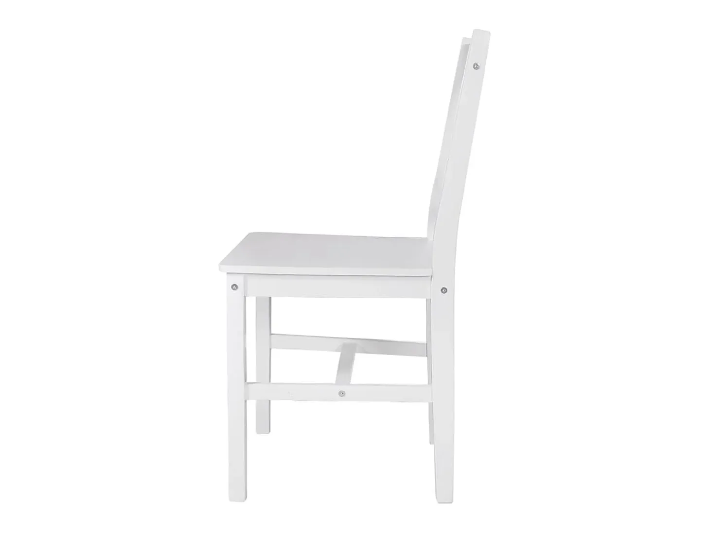 Sillas de comedor 4 unidades madera de pino blancas