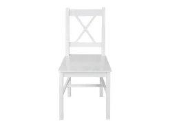 Sillas de comedor 4 unidades madera de pino blancas