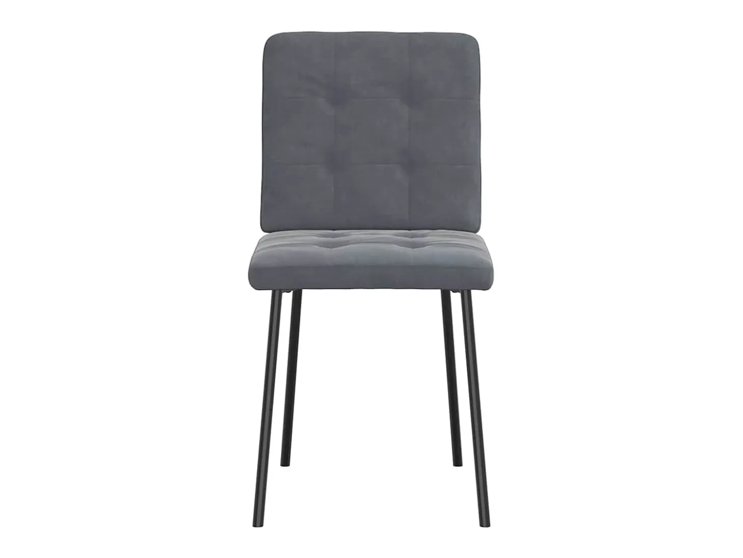 Sillas de comedor 4 unidades terciopelo gris oscuro