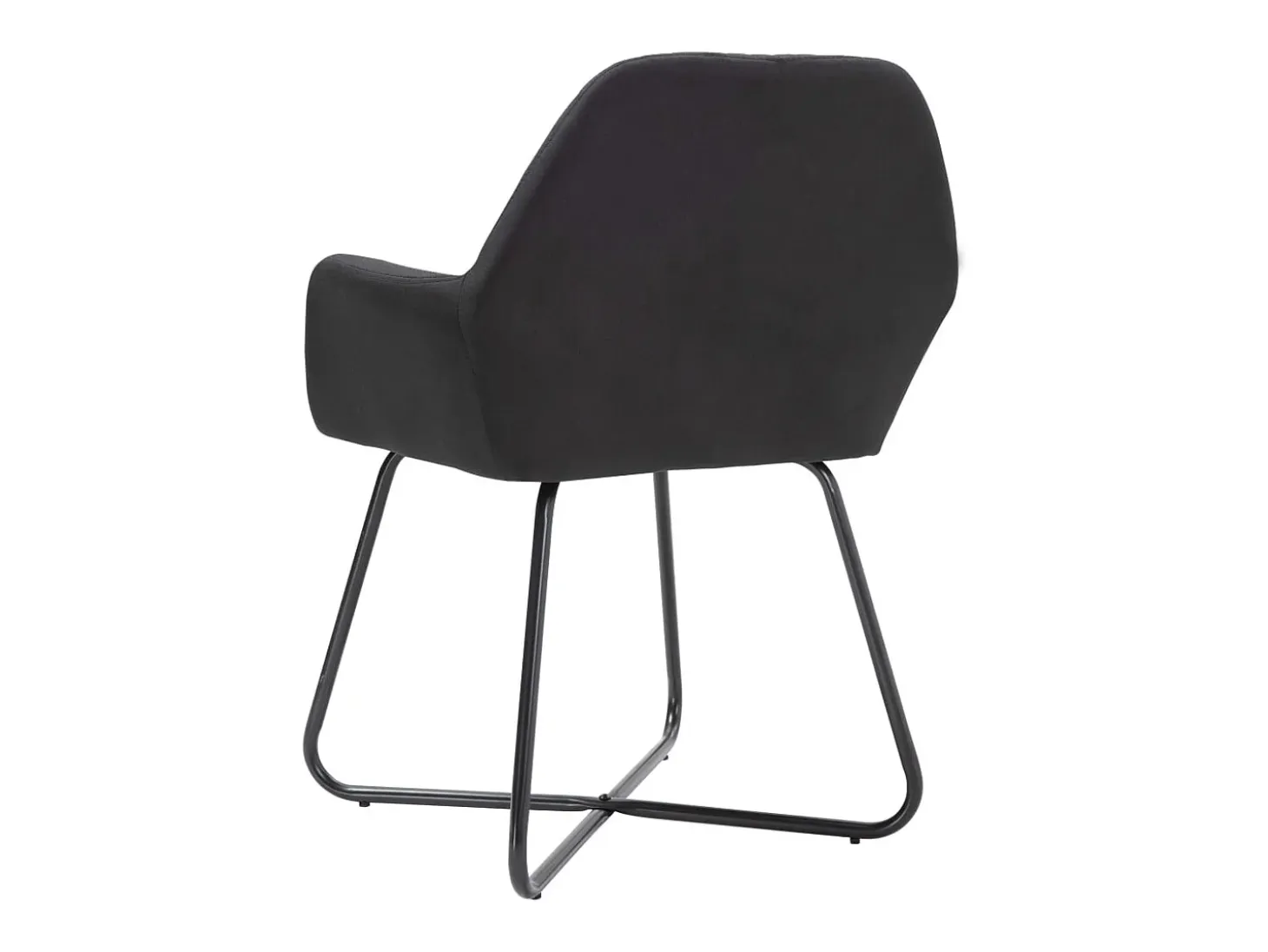 Sillas de comedor 6 unidades de tela negra