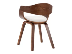 Sillas de comedor 2 unidades madera curvada y cuero sintético