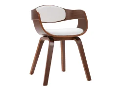 Sillas de comedor 2 unidades madera curvada y cuero sintético