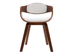 Sillas de comedor 2 unidades madera curvada y cuero sintético