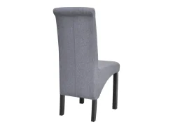 Sillas de comedor 4 unidades tela gris claro