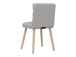 Sillas de comedor 2 unidades tela gris nube