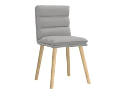Sillas de comedor 2 unidades tela gris nube