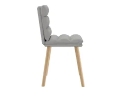 Sillas de comedor 2 unidades tela gris nube