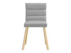 Sillas de comedor 2 unidades tela gris nube