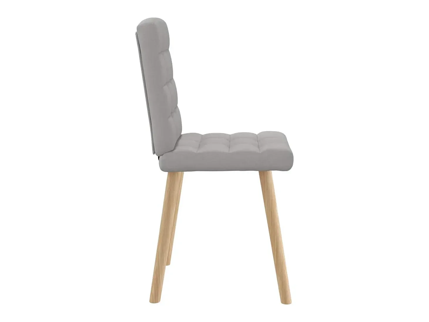Sillas de comedor 4 unidades tela gris nube