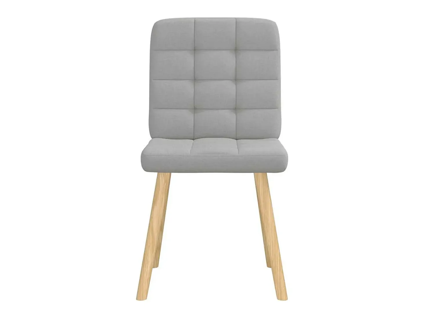 Sillas de comedor 4 unidades tela gris nube