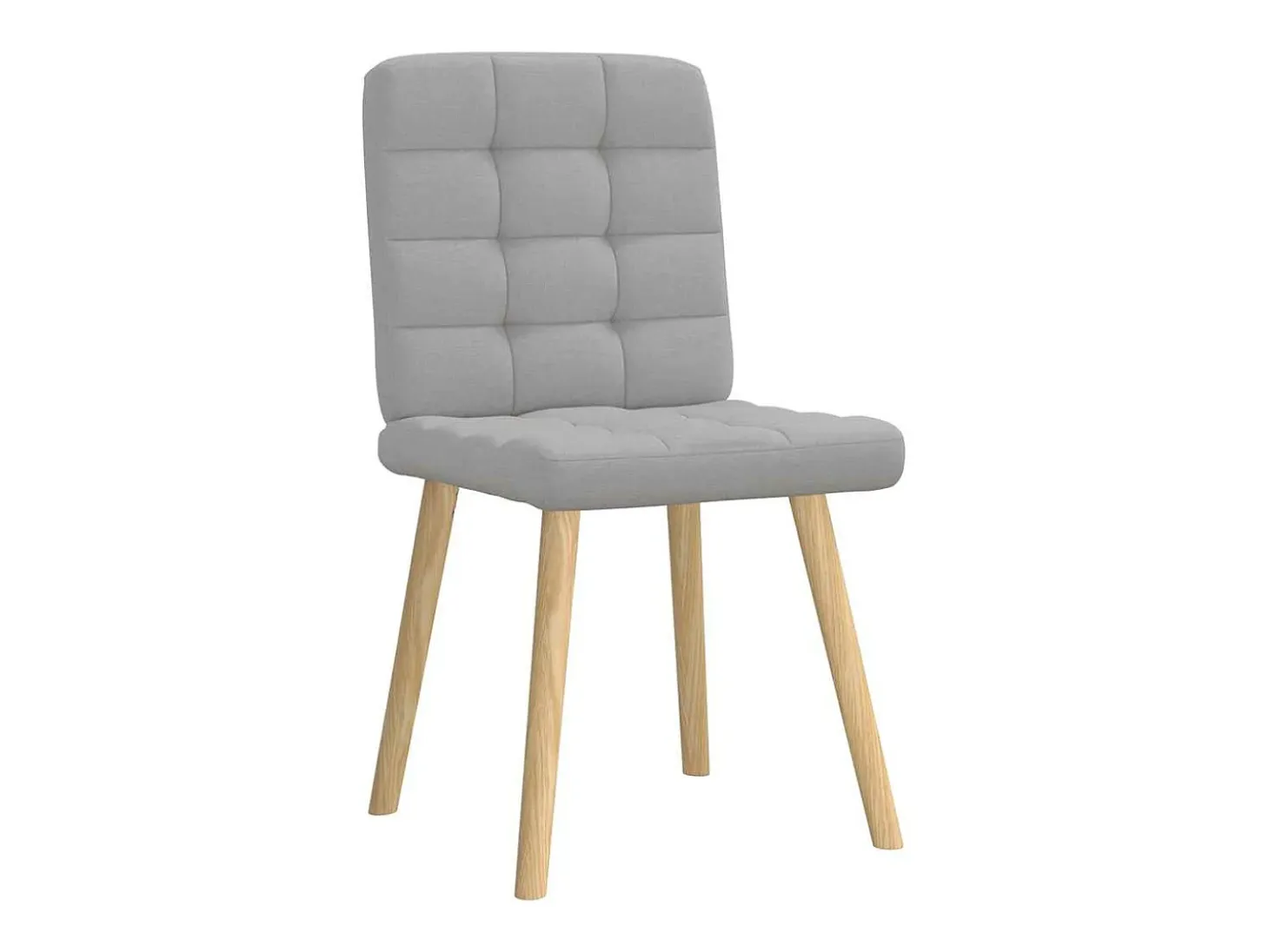 Sillas de comedor 4 unidades tela gris nube