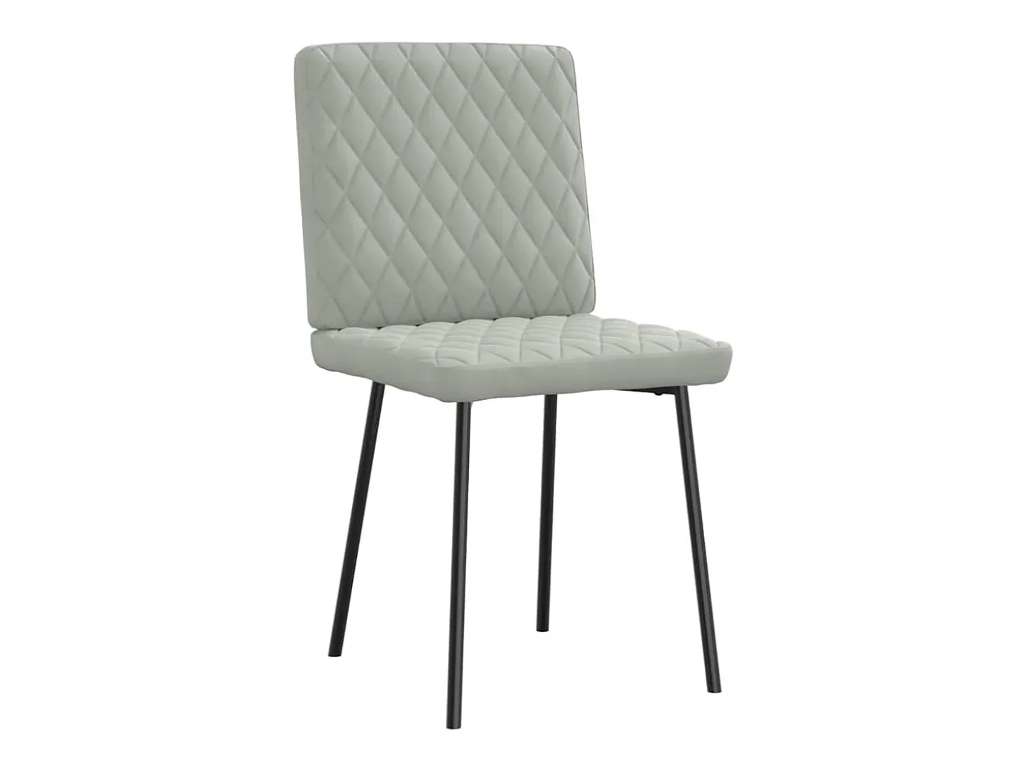 Sillas de comedor 2 unidades terciopelo gris claro