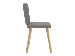 Sillas de comedor 2 unidades tela gris taupé