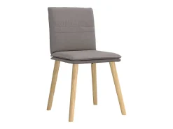 Sillas de comedor 2 unidades tela gris taupé
