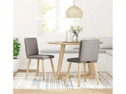 Sillas de comedor 2 unidades tela gris taupé