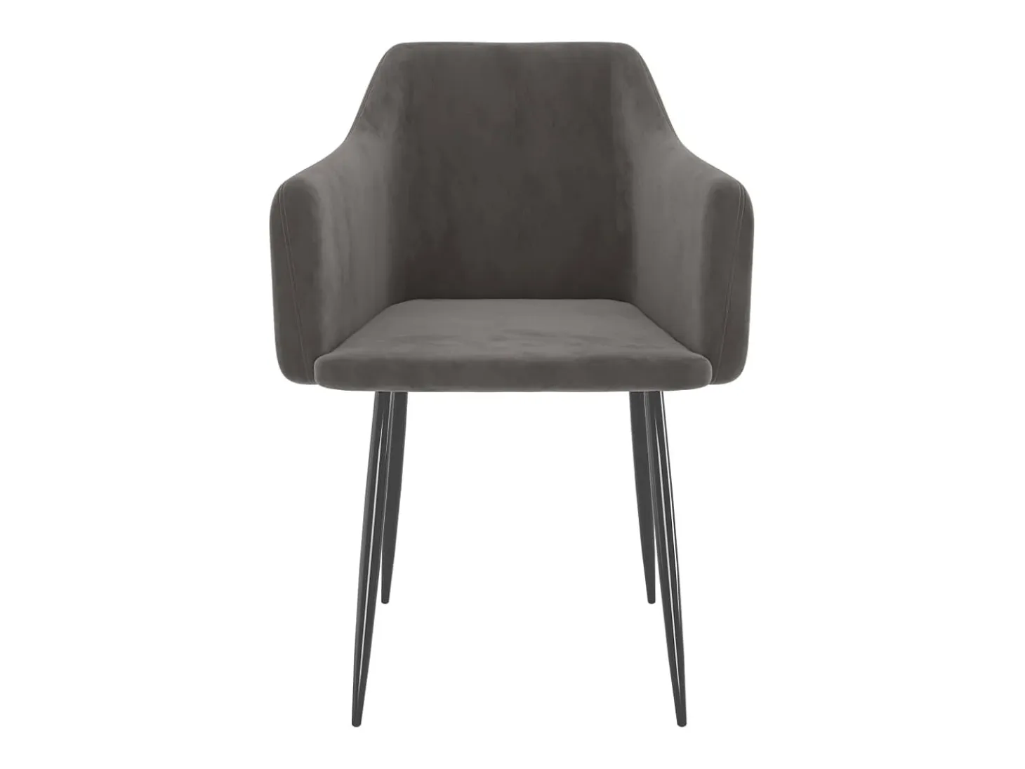 Sillas de comedor 2 unidades terciopelo gris oscuro
