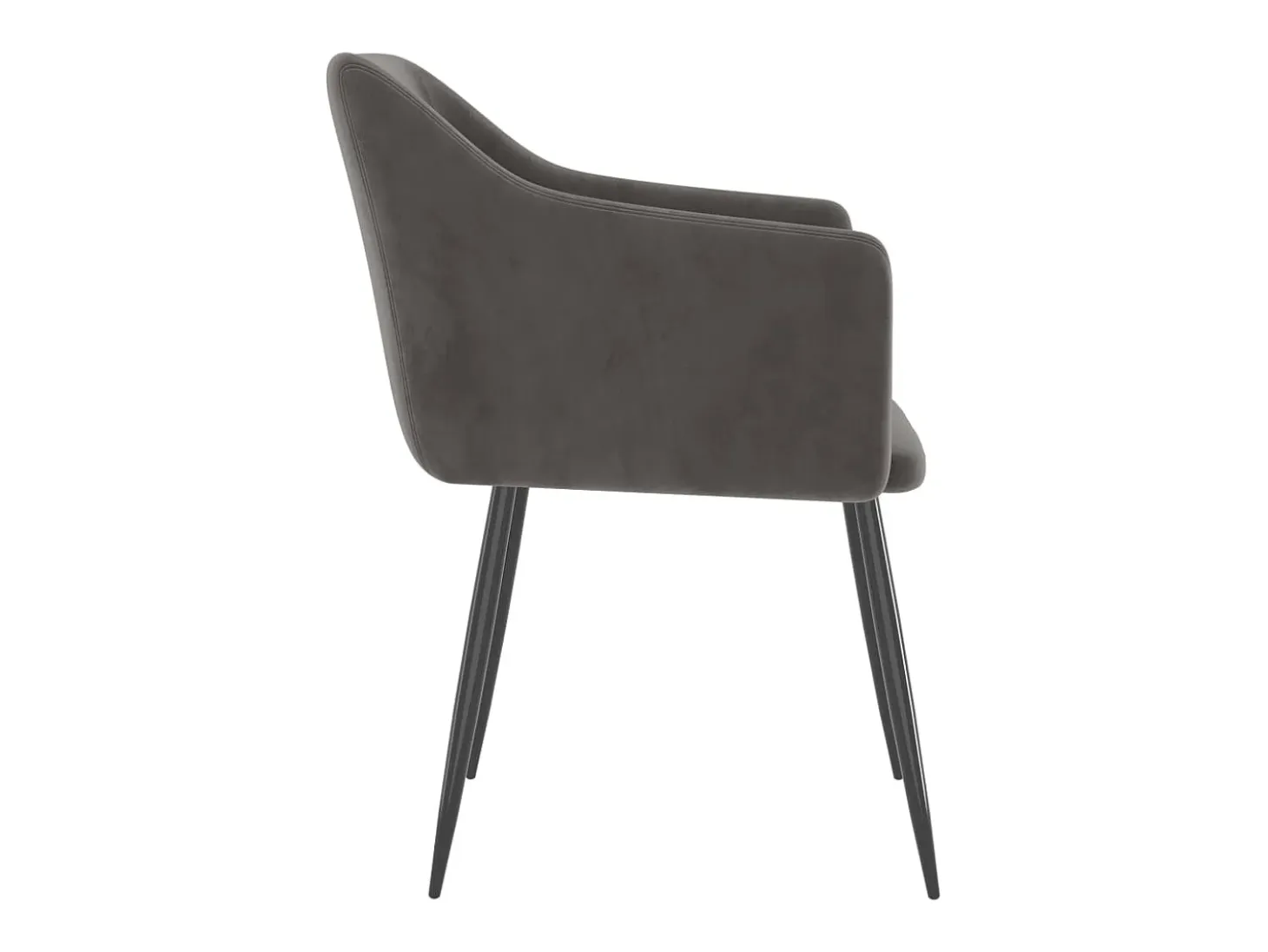 Sillas de comedor 2 unidades terciopelo gris oscuro