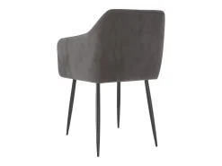 Sillas de comedor 2 unidades terciopelo gris oscuro