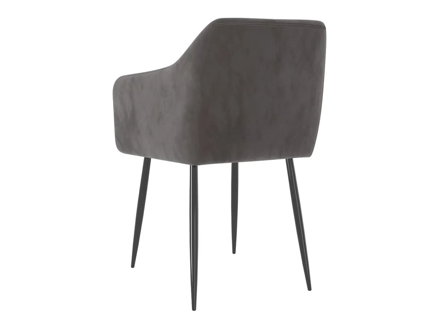 Sillas de comedor 2 unidades terciopelo gris oscuro