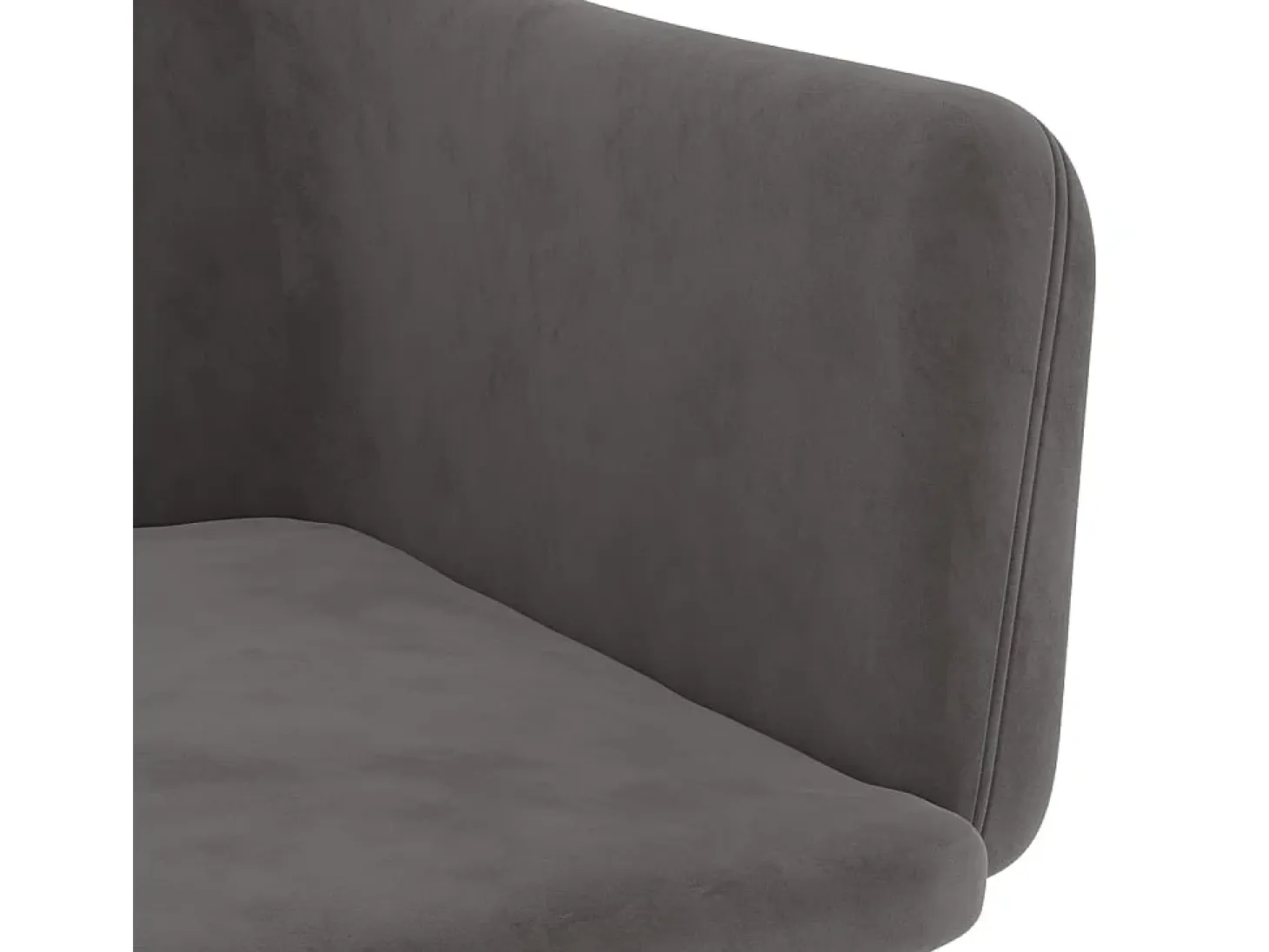 Sillas de comedor 2 unidades terciopelo gris oscuro