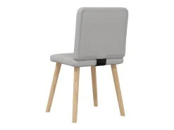 Sillas de comedor 2 unidades tela gris nube
