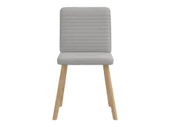 Sillas de comedor 2 unidades tela gris nube