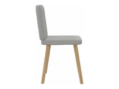 Sillas de comedor 2 unidades tela gris nube