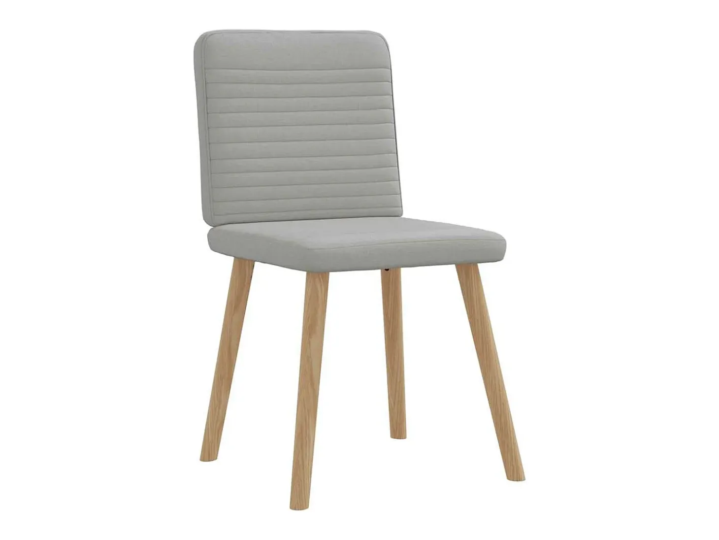 Sillas de comedor 2 unidades tela gris nube