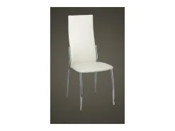Sillas de comedor 2 unidades cuero sintético blanco