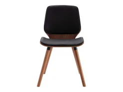 Sillas de comedor 2 unidades cuero sintético negro