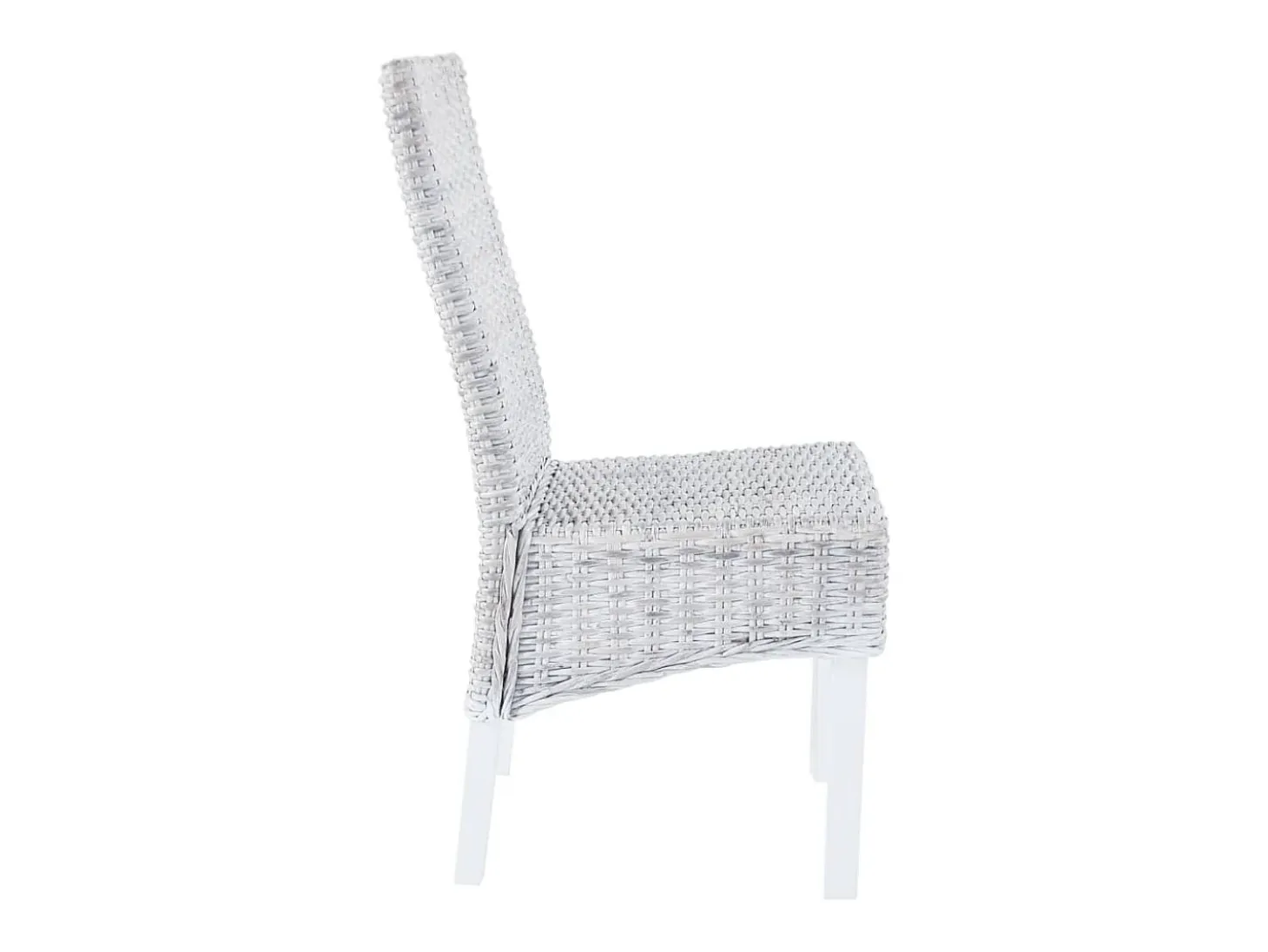 Sillas de comedor 4 unidades ratán Kubu y madera mango marrón