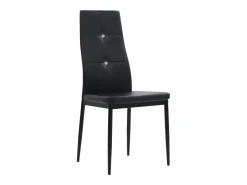 Sillas de comedor 6 unidades cuero sintético negro