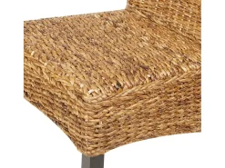 Sillas de comedor 2 unidades madera maciza de mango y abacá