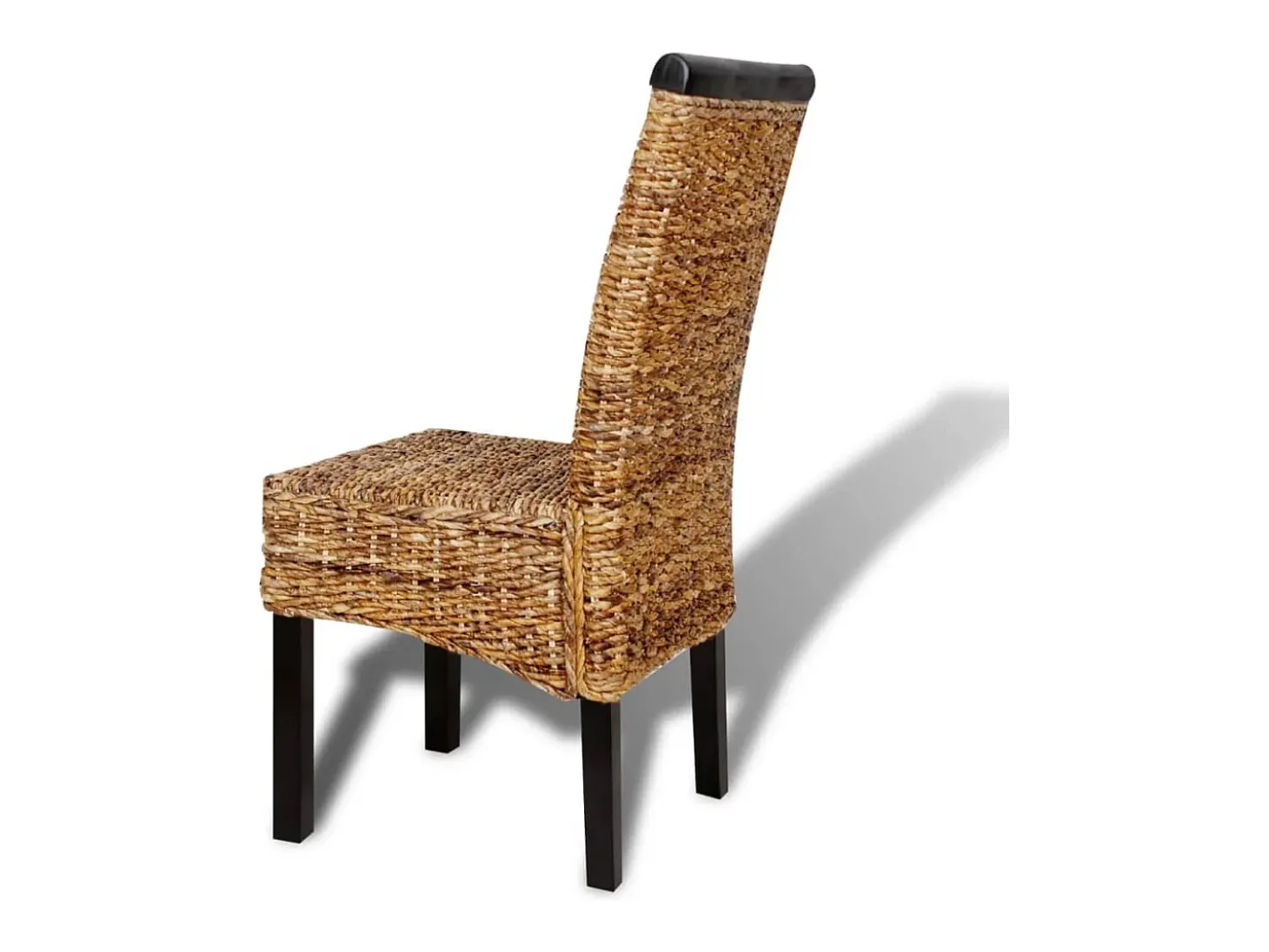 Sillas de comedor 2 unidades madera maciza de mango y abacá