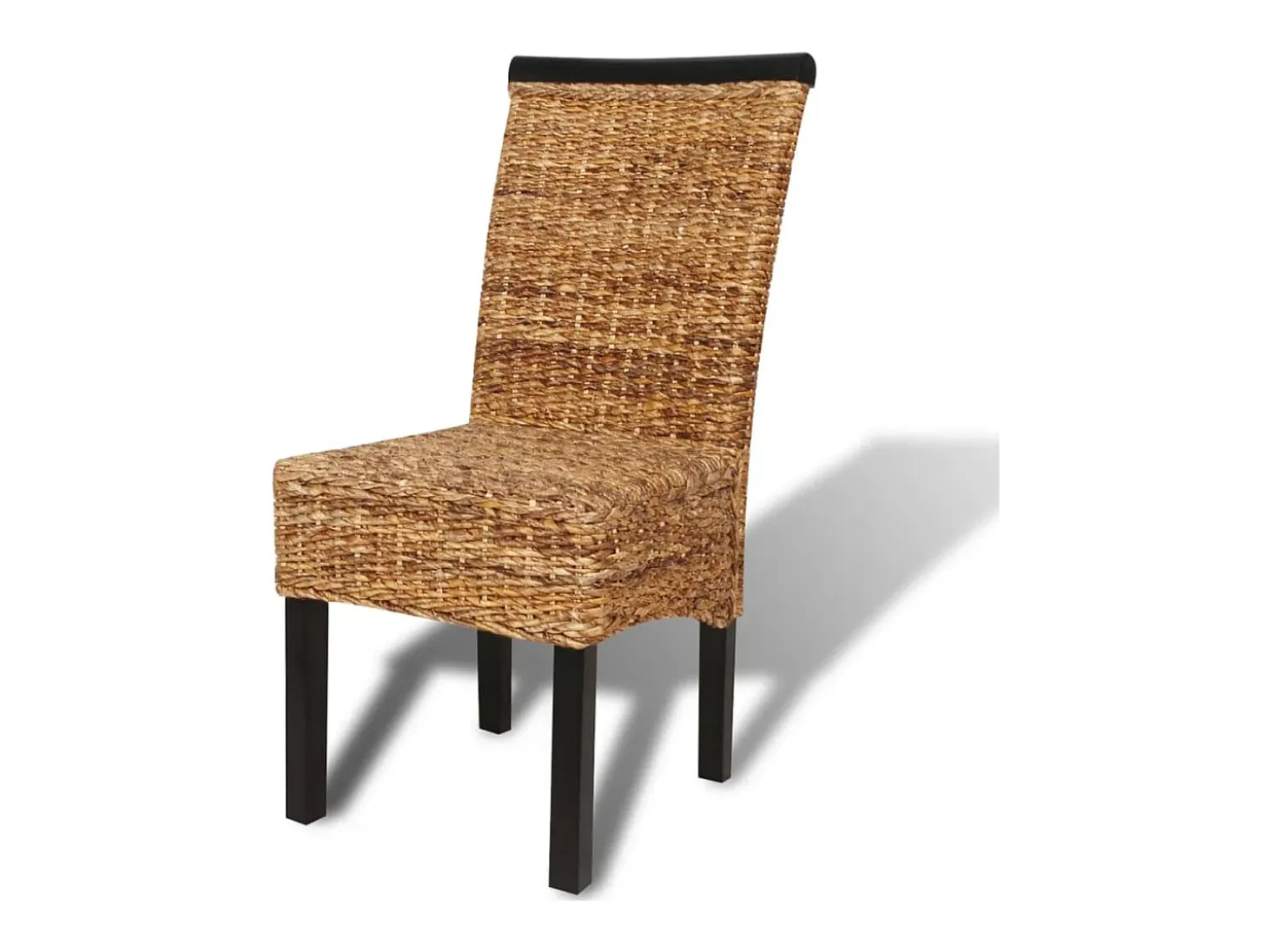Sillas de comedor 2 unidades madera maciza de mango y abacá