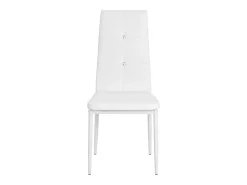 Sillas de comedor 4 unidades cuero sintético blanco