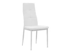 Sillas de comedor 4 unidades cuero sintético blanco