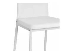 Sillas de comedor 4 unidades cuero sintético blanco
