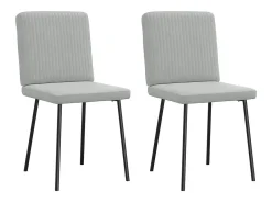 Sillas de comedor 2 unidades terciopelo gris claro