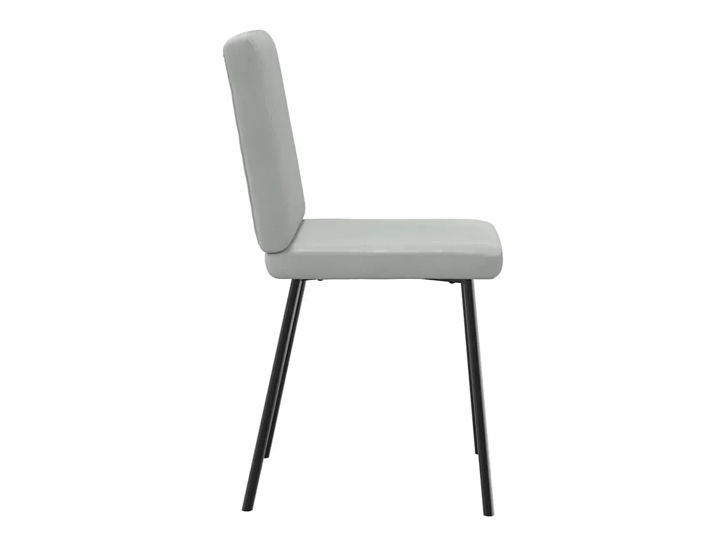 Sillas de comedor 2 unidades terciopelo gris claro