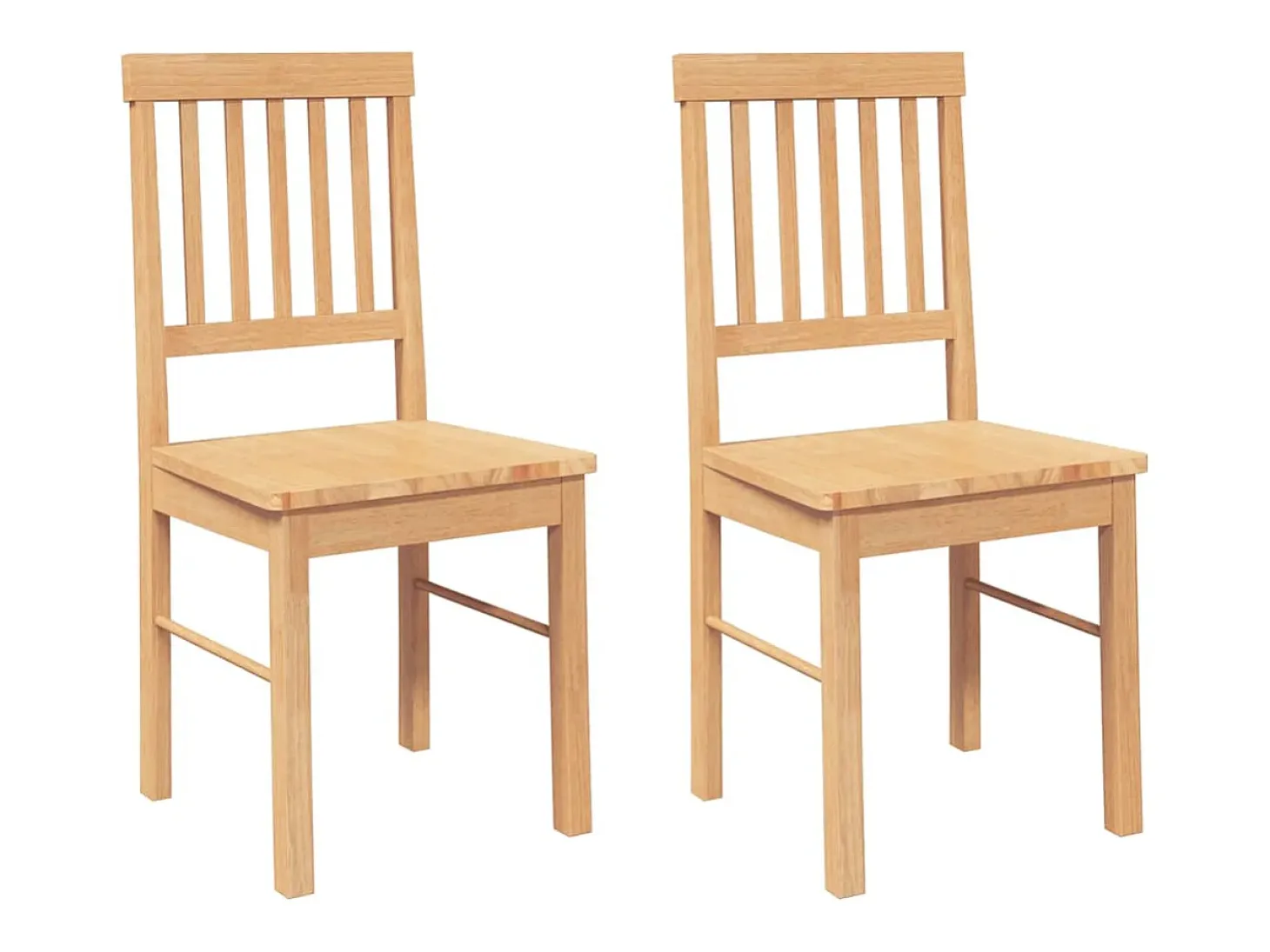Sillas de comedor 2 unidades madera maciza de caucho